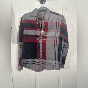 Waughfirst Men’s Long Sleeve Snap Plaid Shirt Size Small EUC